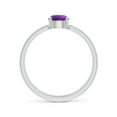 thumbnail image 2 of ANGARA Natural 0.45 Ct. Amethyst Solitaire Stackable Ring in 14K White Gold for Women (Ring Size: 3.5), 2 of 9