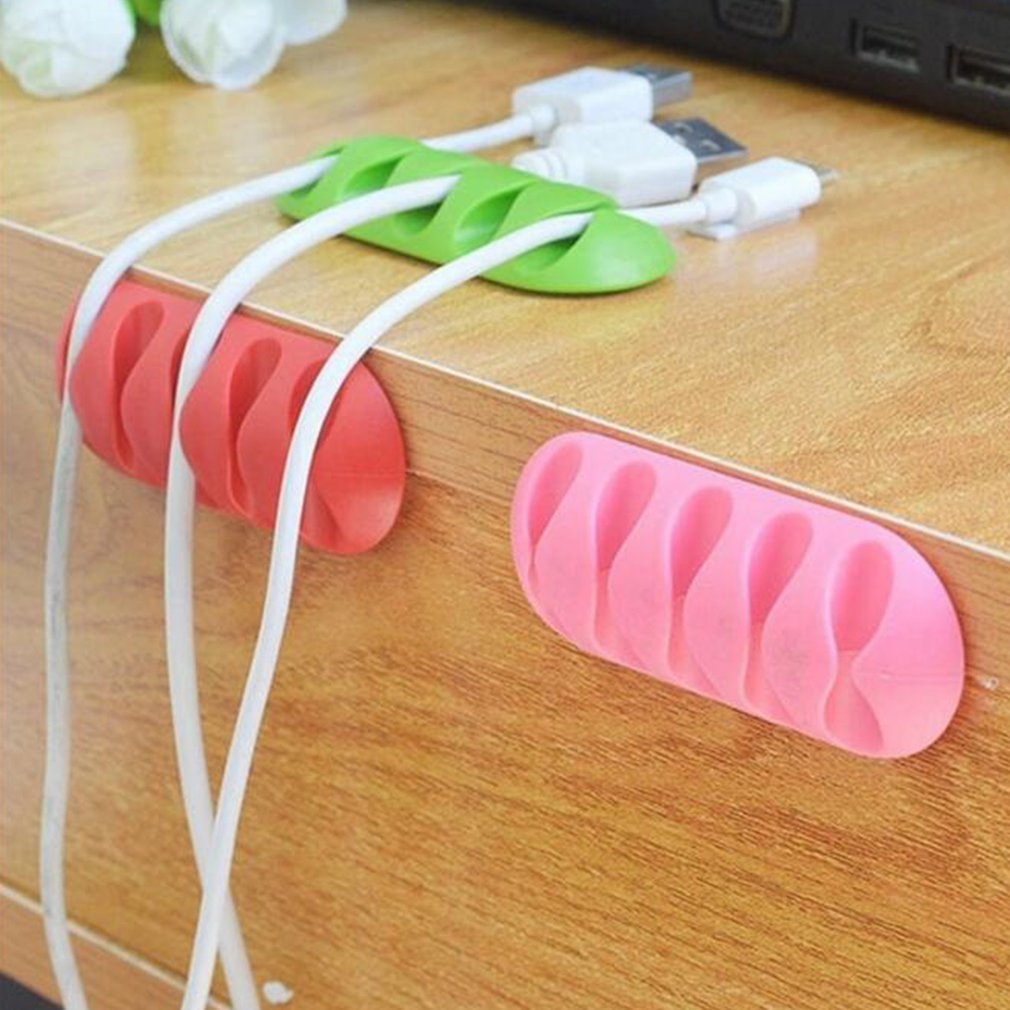 Multipurpose Wire Cord Cable Tidy Holder Drop Clips Organizer Line Fixer Winder Cable Wire