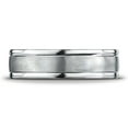 thumbnail image 2 of Benchmark� Platinum 6mm Comfort-fit Satin-finished High Polished Round Edge Carved Design Wedding Band Ring, 2 of 7