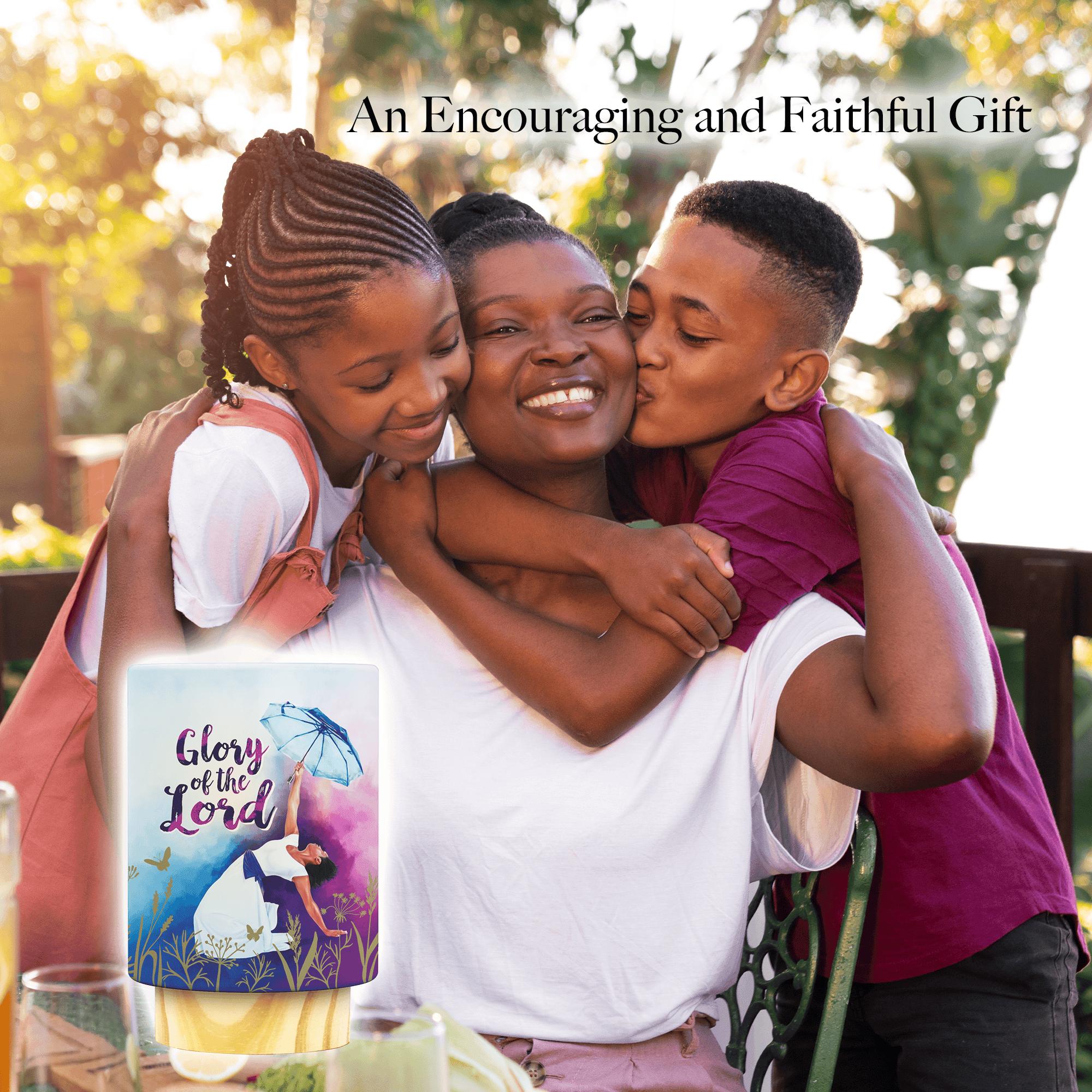 African American Expressions LED Flameless Candle – Christian Inspirational Battery Operated Candle with Uplifting Art – Spiritual & Religious Home Décor for Black Women – Glory to The Lord