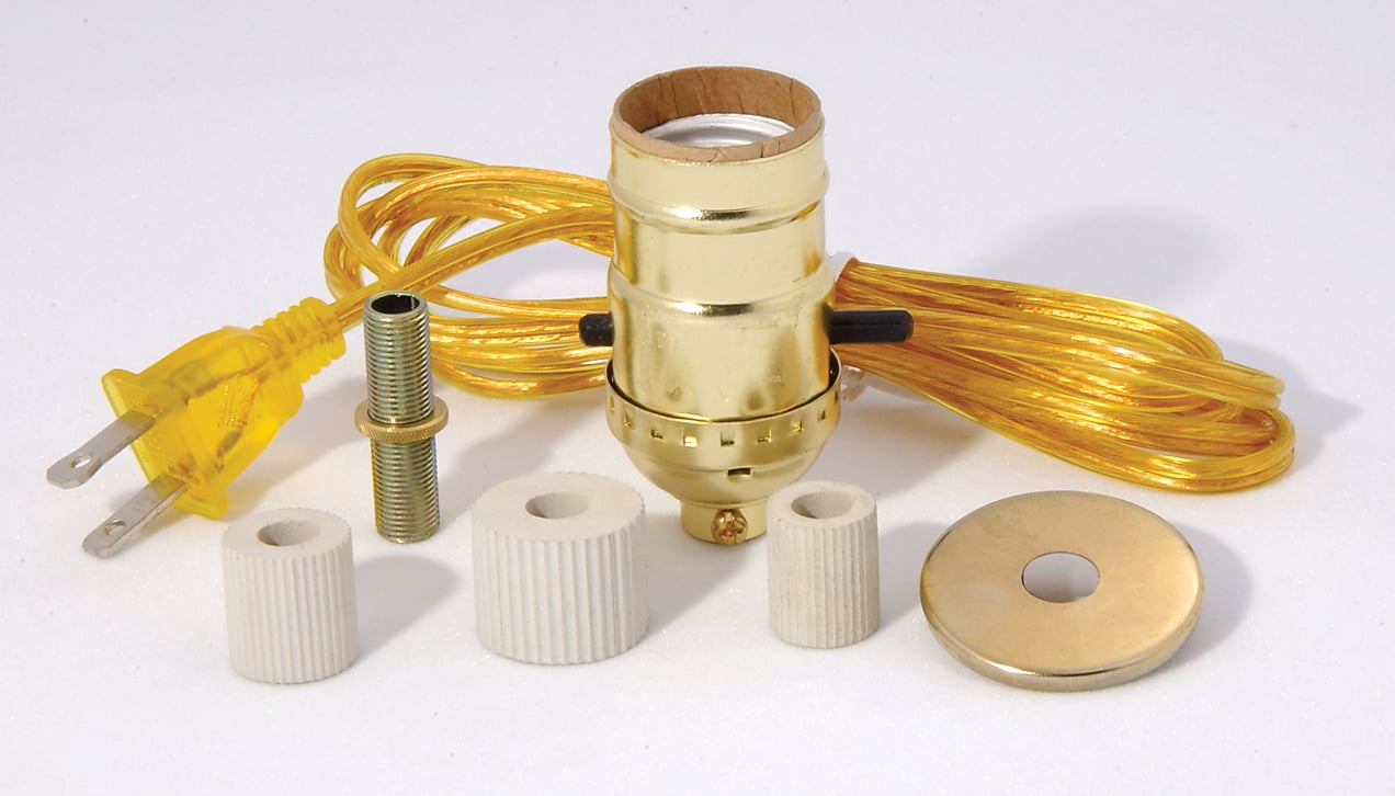B P Lamp Adapter Kit With Clear Gold, Table Lamp Holder Kit