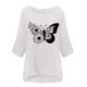 thumbnail image 4 of Camiseta holgada de manga 3/4 con cuello redondo y estampado a la moda para mujer Fridja fjkfkj3354, 4 of 5