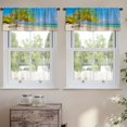thumbnail image 2 of LALILO Kitchen Curtain Valance Tropical Beach Beach Rod Pocket Window Curtain 52"x 18" Set of 2, 2 of 5