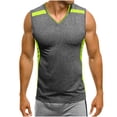 thumbnail image 2 of pstuiky Camiseta sin mangas para hombre, Camiseta deportiva y casual de cuello redondo de color liso para hombre. Tops elegantes para mujer m, 2 of 8