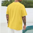 thumbnail image 5 of Chiccall Mens Independence Day Patriotic Day American Flag Graphic T Shirts Crew Neck Short Sleeve Casual Loose Plus Size Summer Shirt Tops L Yellow, 5 of 5
