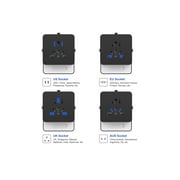Protege International Travel Power Adapter with USB-C Port, White, 5oz