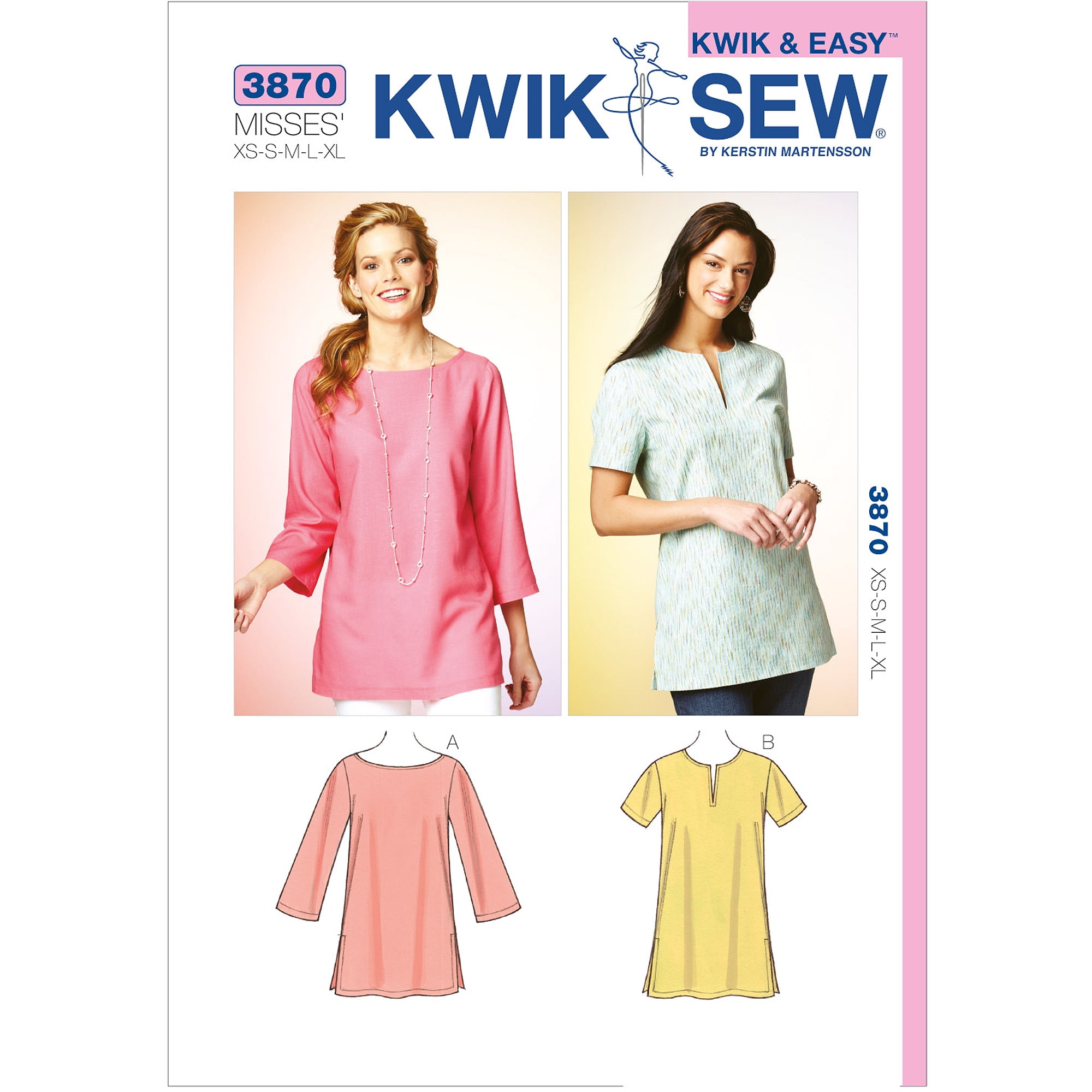 Kwik Sew Pattern Tunics, (XS, S, M, L, XL) - Walmart.com