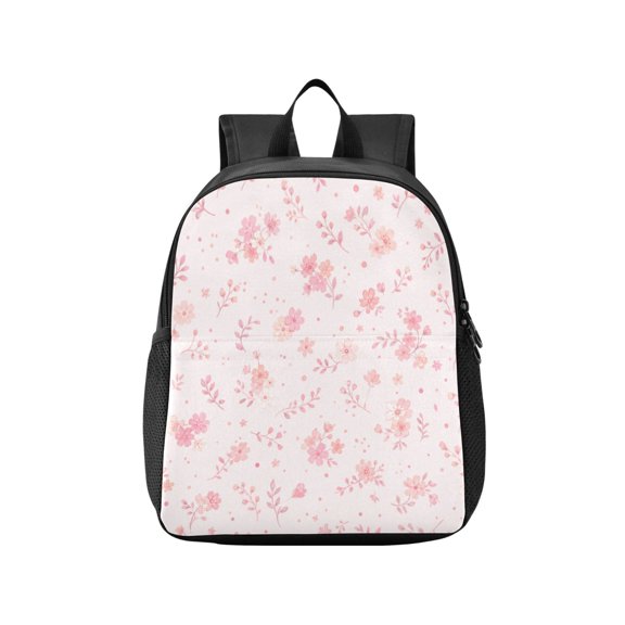 Toddler Backpack Romantic Spring Floral Blossom Pattern Waterproof Lightweight Backpack Casual Mini Daypack for Daycare & Travel