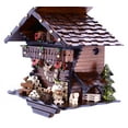 thumbnail image 3 of Eight Day Chalet Cuckoo Clock with Carved Deer, Dog, and Beer Drinker Drinking Beer - 12 Inches Tall, 3 of 4