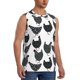 thumbnail image 2 of Fotbe Retro Rooster Men's Camiseta sin Mangas Estampada para Hombres, Playera Casual para Gimnasio, Entrenamiento, Playa-Small, 2 of 7