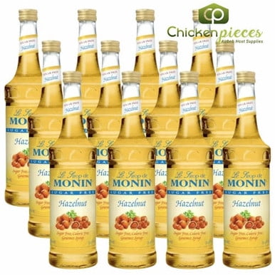 Monin Sugar Free Hazelnut Flavoring Syrup – Caramelized Toasted Nut Aroma & Guilt-Free Zero-Calorie Fluidity, 750 mL Premium Glass Bottle – Wholesale 12/Case Commercial Master Pack