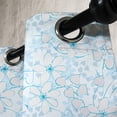 thumbnail image 3 of Ambesonne Blue Grommet Curtain, Abstract Flowers Hearts, 50" x 96", Pale Blue Aqua White, 3 of 6