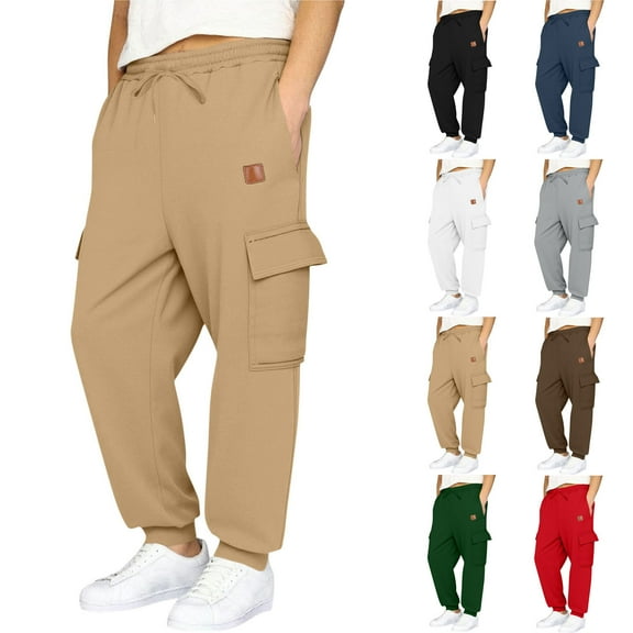 Piuwrlz Teen Navy Cargo Pants Teen Sweatpants Relaxed Fit Plush Jogger Pant Navy Size 14-15Years