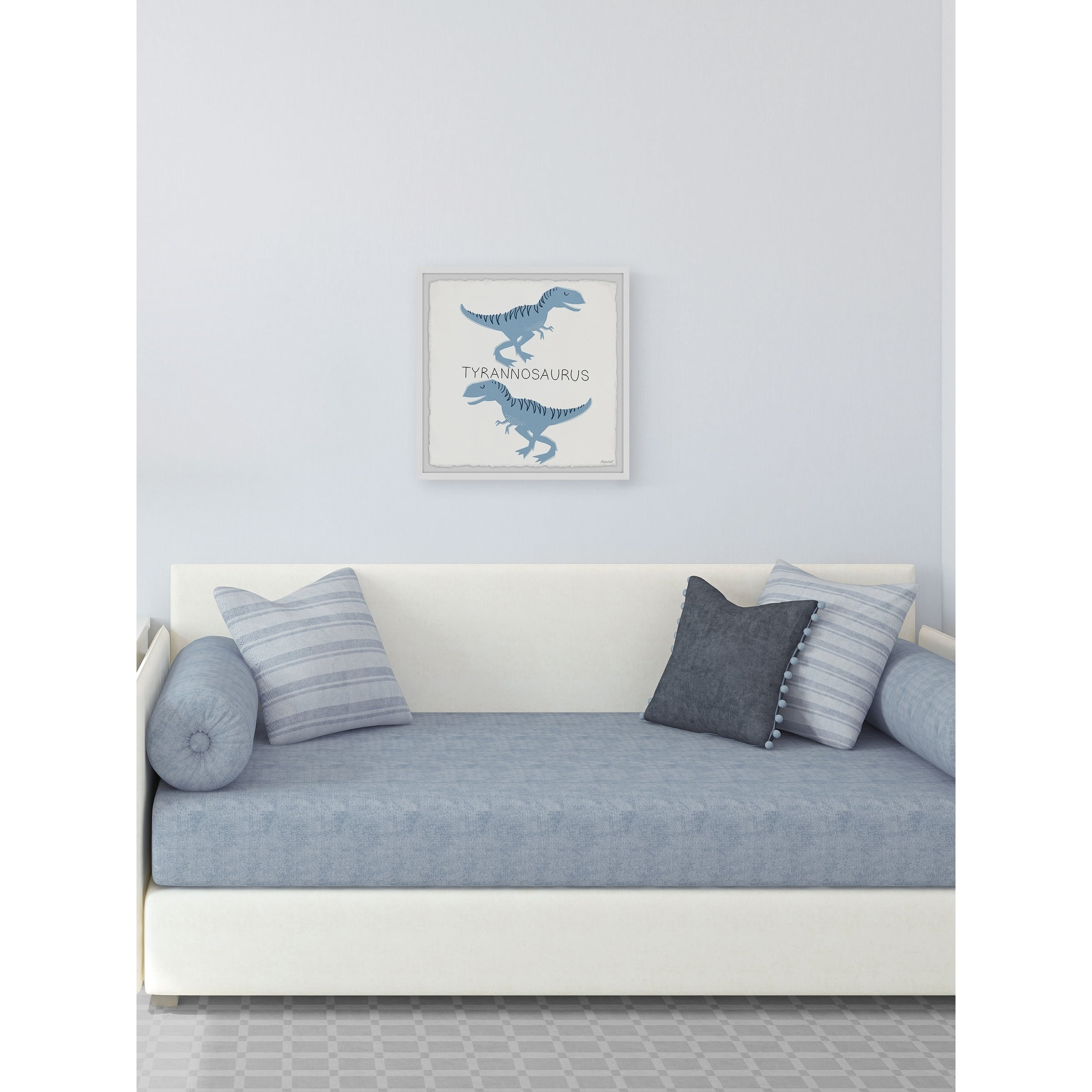 Marmont Hill Blue Tyrannosaurus Framed Wall Art