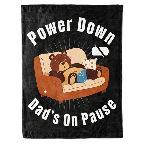 HiiKaa Funny Blanket Gifts for Dad,to My Dad Blanket, Dad Birthday Gifts Gifts for Dad from Daughter Son, Dad Gifts for Father's Day Valentine's Day, Soft Flannel Throw Blanket 60"×50",Black