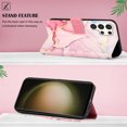 thumbnail image 2 of for Samsung Galaxy S24 Ultra PU Leather Wallet case, Marble Pattern Credit Card Holder,Flip Folio Book Kickstand Cover Women Men with Long + Short Strap for Samsung Galaxy S24 Ultra, Rosegold, 2 of 6
