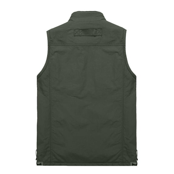 IROINNID Men's Turtleneck Sleeveless Solid Color Comfy Outdoor Vest Jacket Lightweight Vest With Pockets