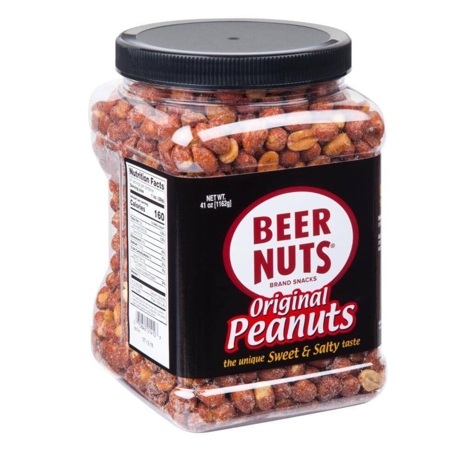 BEER NUTS Original Peanuts - 4oz Single Serve Bags (Pack of 6), Sweet and Salty, Gluten-Free, Kosher, Low Sodium Peanut