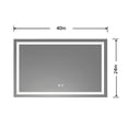 thumbnail image 2 of LED Bathroom Vanity Mirror, 40 x 24 inch, Anti Fog, Night Light, Dimmable, Touch Button,Superslim,90+ CRI, Waterproof IP44,Both Vertical and Horizontal Wall Mounted Way, 2 of 7