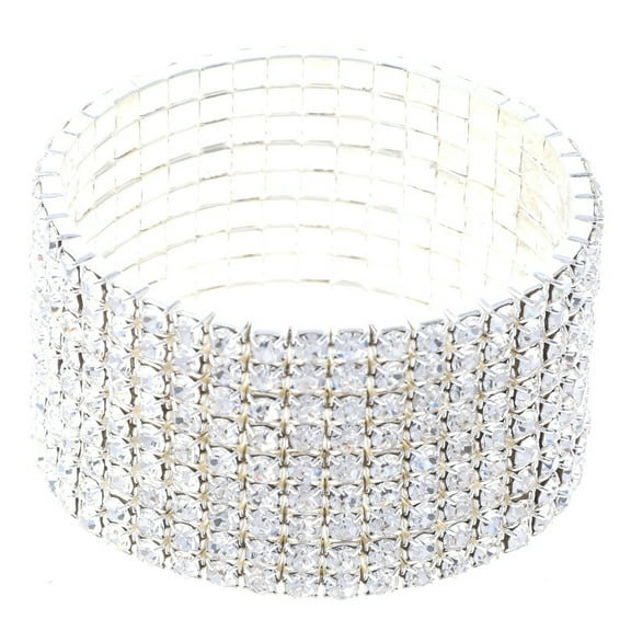 Rhinestone Stretch Bracelet / 9 Lines