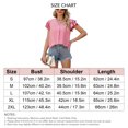 thumbnail image 6 of Women Layered Ruffle Sleeve Top Casual V Neck Plain Color Dressy Summer Pullover Blouse Pink L, 6 of 6