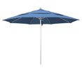 thumbnail image 1 of California Umbrella Venture 11' Silver Market Umbrella in Frost Blue, 1 of 4