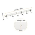 thumbnail image 2 of Uxcell Stainless Steel Coat Hook Rack Wall Mounted with 6 Hooks Hangers, 2 of 7