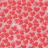 Shason Textile (3 yd Cut) Hearts With Outline, 100 Percent Cotton Fabric For Valentine's Day