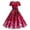 Hot Pink, variant on ZHOUCHANKIDS 1950s Retro Party Dress for Women Floral Print Short Sleeve Elegant Swing Prom Gown White XL