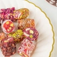thumbnail image 3 of Zaitoune Turkish Delight Mix, Luxury Pomegranate Pistachio Coconut Kataifi Rose Lokum Assortment, Handmade, Individually Wrapped, Gift Tin, 22 oz, 3 of 7
