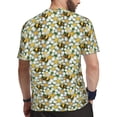thumbnail image 2 of Rocae Bees and Flower for Men's Mesh Quick-Dry Short Sleeve Workout T-Shirt,Mens Crew Neck Tee Lightweight Soft Classic T Shirts X-Small, 2 of 9