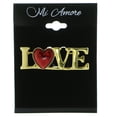 thumbnail image 2 of Mi Amore LOVE Heart Brooch-Pin Gold-Tone & Red, 2 of 2