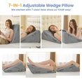 thumbnail image 3 of Wedge Pillows for Adult Adjustable Bed Wedge Pillow for Post Surgery Triangle Pillow Headboard with Bolster Cushion for Sleeping Acid Reflux Neck & Back Support and Dark G, 3 of 9