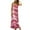 Pink womens dresses, variant on Usmixi Womens Dresses Sleeveless V-Neck Striped Print Casual Long Summer Dress Beach Vacation Spaghetti Strap Plus Size Long Dresses Orange S Up to 65% off