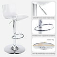 thumbnail image 5 of Acrylic Bar Stools with Back, Stylish Modern Adjustable Swivel Counter Height Bar Chairs, Armless Transparent Seat Metal Barstools for Kitchen Island, Dining Room, or Pub (Clear), 5 of 10