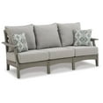 thumbnail image 5 of Bowery Hill Contemporary Outdoor Fabric Sofa with Cushion in Gray, 5 of 8