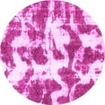 thumbnail image 1 of Ahgly Company Indoor Round Abstract Pink Modern Area Rugs, 3' Round, 1 of 4