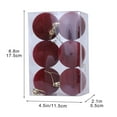 thumbnail image 2 of Darzheoy 6 Pcs Velvet Flocked Christmas Balls, 2.4 Inch Christmas Tree Ornaments Set, Xmas Hanging Decor for Indoor Holiday Displays, 2 of 7
