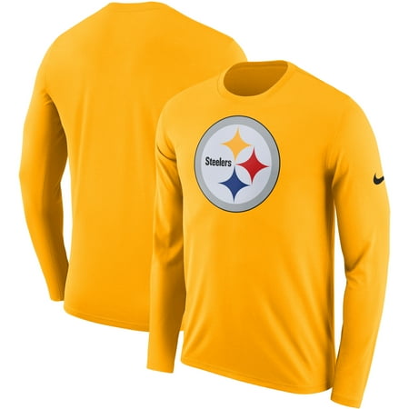 Nike Baseball Fan Gear - Pittsburgh Steelers Nike Fan Gear Primary Logo Performance Long Sleeve T-Shirt - Gold