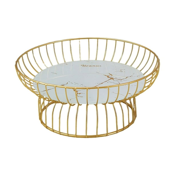 Cesta de frutas, contenedor, soporte para verduras, frutero para mesa de comedor y sala de estar Fondo de cristal de 30 cm.