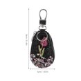 thumbnail image 2 of Hytrove Estuche Para Mando A Distancia De Con De Rosa Y Rhinestones En Elegante Negro PU, 2 of 7