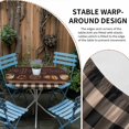 thumbnail image 5 of Vintage Coffee Time Fitted Tablecloth with Elastic Edged, Round Table Cloth for Dining Table, Farmhouse Desserts Black White Plaid Waterproof Oil Proof Table Cover for Indoor Outdoor 45"-54", 5 of 8