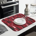 thumbnail image 3 of Red Christmas Tree and Snow Pattern Dish Drying Mat for Kitchen 1 Pack, Ultra Absorbent Microfiber Dishes Drainer Mats,16x18in(41x46cm), 3 of 6