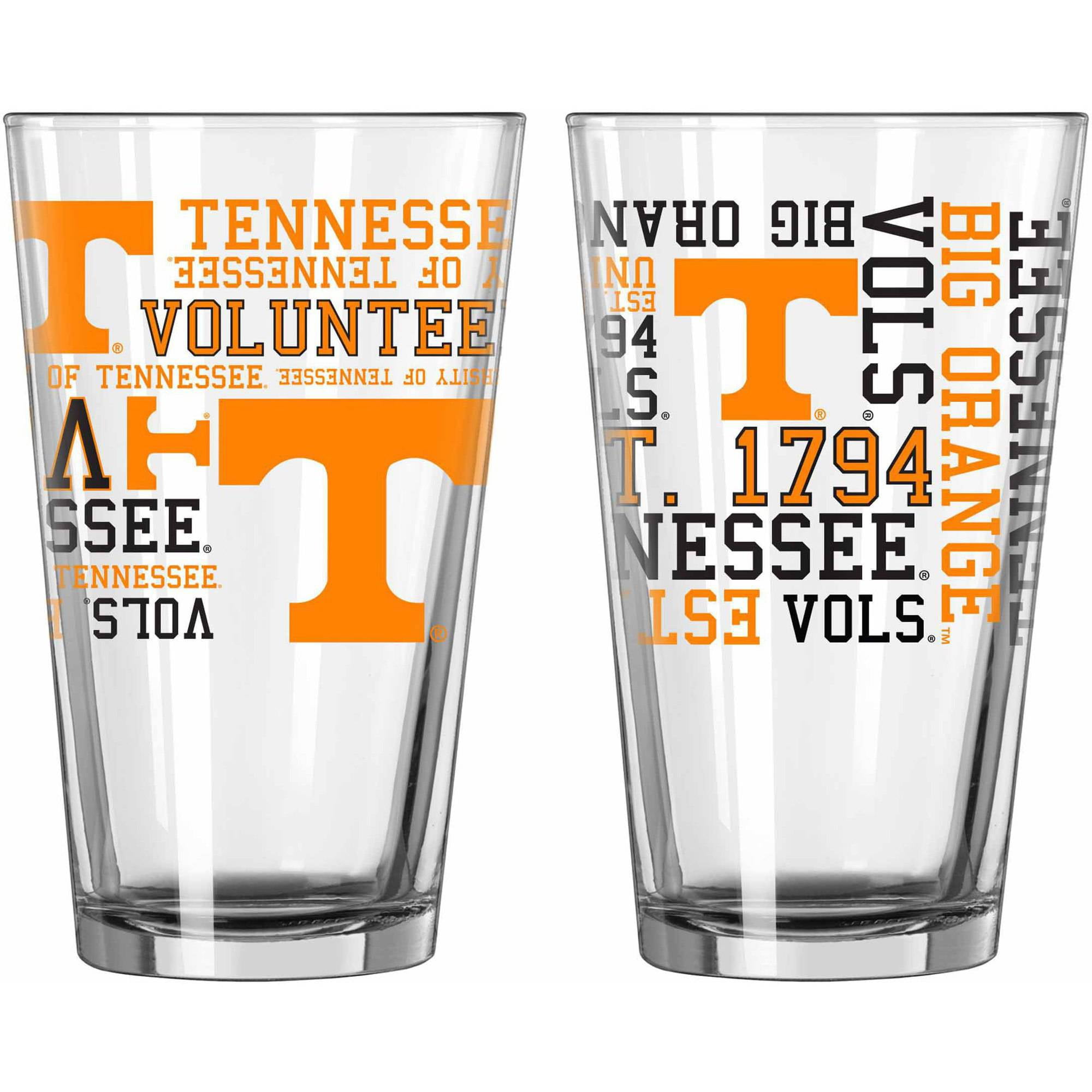 Boelter Brands NCAA Set of Two 16 Ounce Spirit Pint Glass Set, University of Tennessee... by Boelter Brands