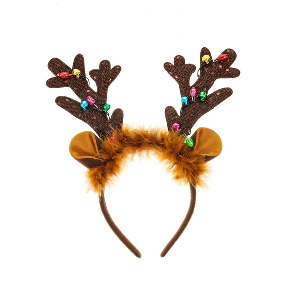Holiday Time Light Up Reindeer Antler Head Bopper, 1 Piece