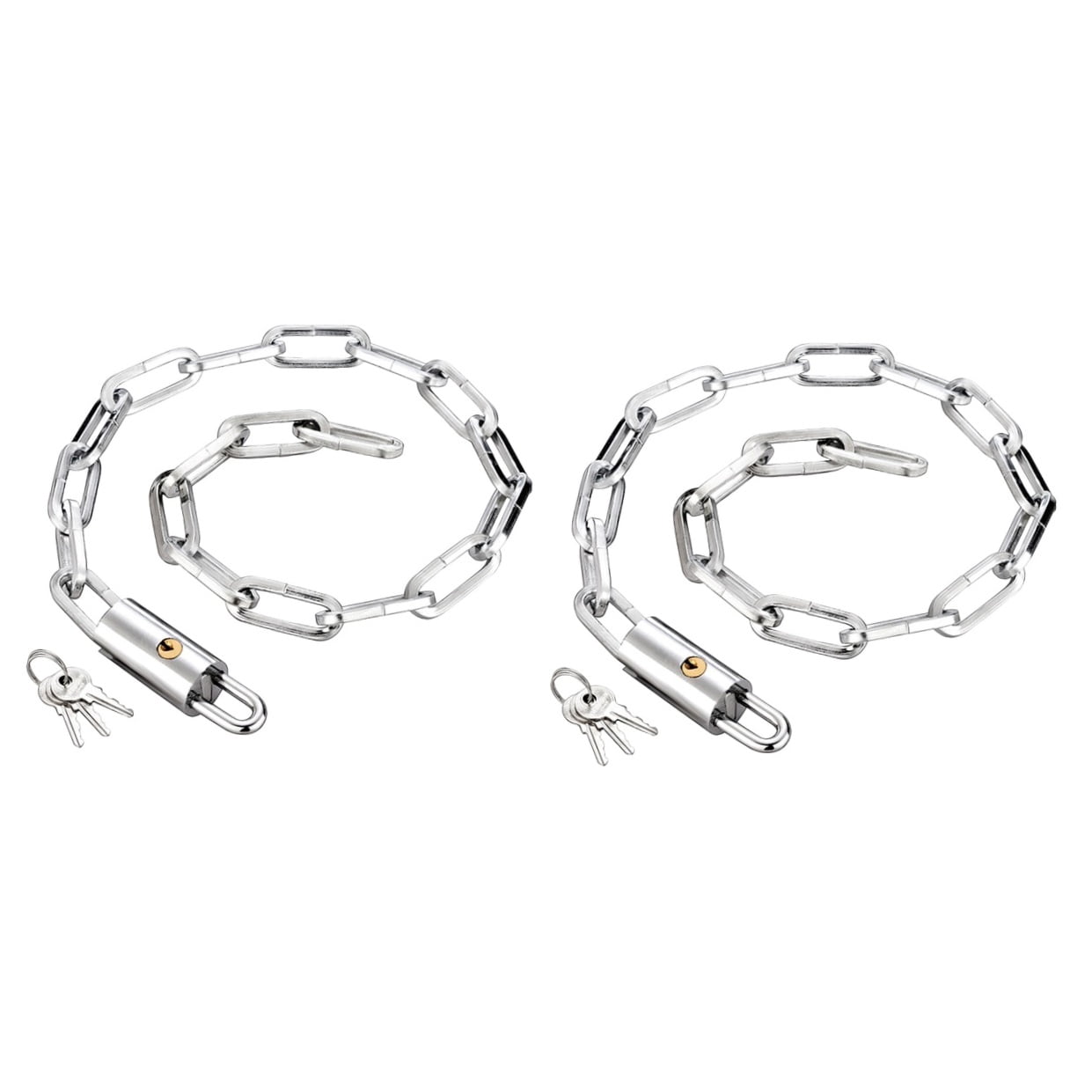 Hemoton 2pcs Bike Lock Motorbike Safety Chain Lock Cut Proof Chain Lock Cycling Outdoor Lock Accessory