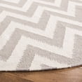 thumbnail image 3 of Safavieh Dhurries Bentley Geometric Area Rug, Gray/Ivory, 6' x 6' Round, 3 of 10