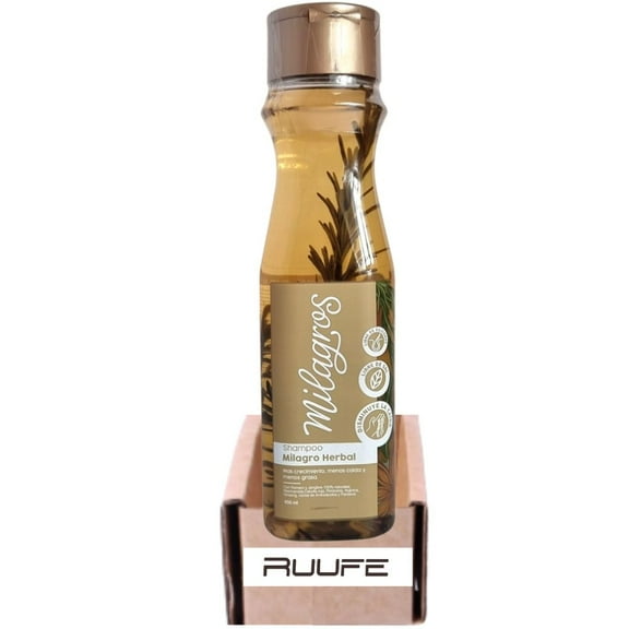 RUUFE Herbal shampoo With 100% natural rosemary and ginger shampoo milagros herbal Ideal for thin or fine hair, with oily roots, that present a constant fall and slow growth.