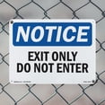 thumbnail image 4 of Exit Only Do Not Enter OSHA Notice Rigid Plastic Sign 10 Inch x 7 Inch - 10 Pack, 4 of 8