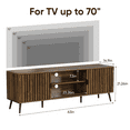 thumbnail image 5 of Algherohein Walnut TV Stands for 65 inch TV,Storage Cabinet and 1 Shelf TV Console, 5 of 7